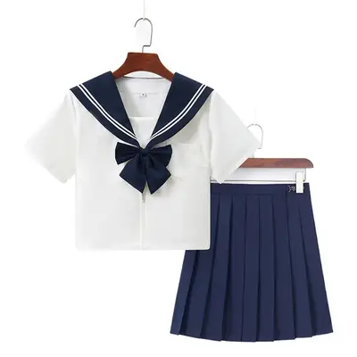Blue Pleated Sailor Skirt for Girls School 80cm