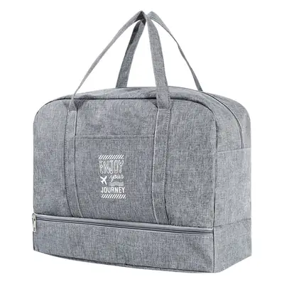 Women's Grey Gym Bag Yoga Travel Dry Wet Sports Bag