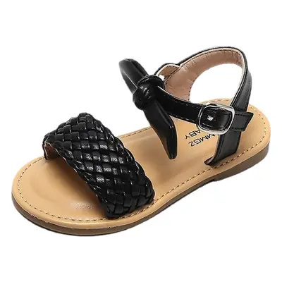 Baby Sandals 2024 Summer New Style Princess Style Kidsren's Beach Shoes Korean Style Bow Girls' Shoes Velcro