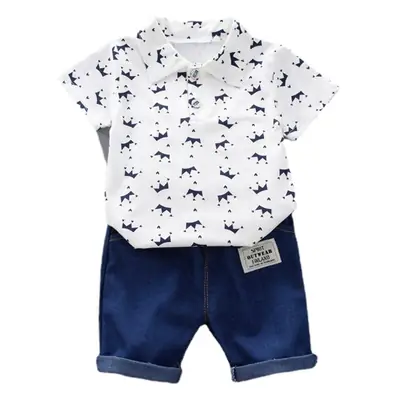 Boys & Girls Navy Sailor Print 2-Piece Outfit Set