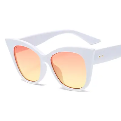 Cat's Eye Sunglasses with Brown Tinted Frames