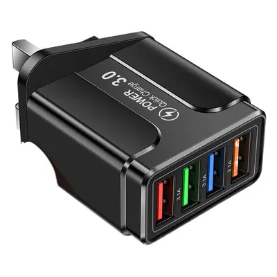 4 USB Fast Charging Head with LED Light 3.1A
