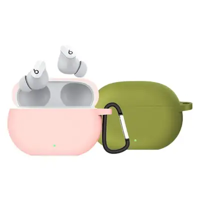 Wireless Bluetooth Earbuds in Green Silicone Storage Case