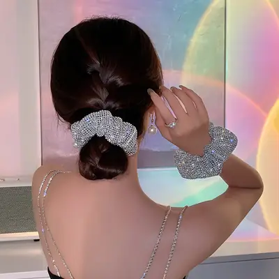 Sparkling Diamond Hair Tie for Women