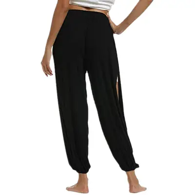 2021 Harlan High Split Hippie Pants Grey Women