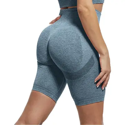 High Waist Jacquard Yoga Pants Women Gray Quick Dry