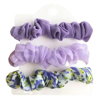 Floral Hair Rings Set of 3 Pink & Beige