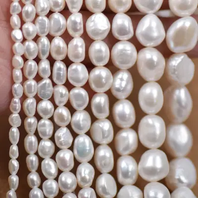 Rose Gold Pearl Beads 3-11mm Baroque Shape
