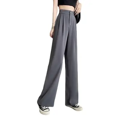 Women's 2022 Summer Loose Wide Leg Pants Grey