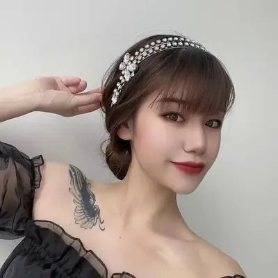 Full Diamond Double Bow Tassel Headband