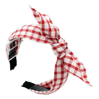 Vintage Checkered Bow Hair Accessory for Women