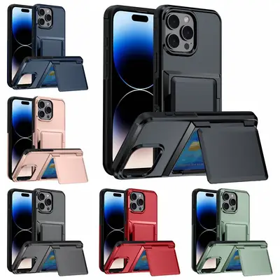 Apple iPhone 17 Pro Max Phone Case Pure Color Stand