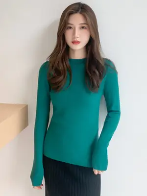 Women Pink Long Sleeve Knitted Shirt
