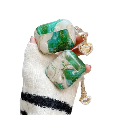 Leopard Green Marble Airpods 3 Protective Case