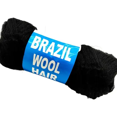Brazil Wool Hair 100% Black 70g Wig Rope