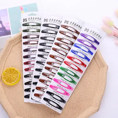 Black BB Hair Clip 6.2cm Water Drop Set