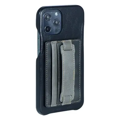 Leather Lazy Card Holder Back Mount Wrist Strap
