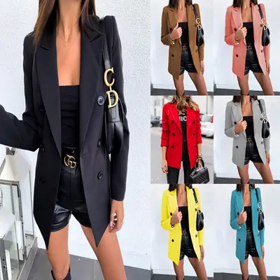 Women's Pink Long Sleeve Button Suit Small Outwear