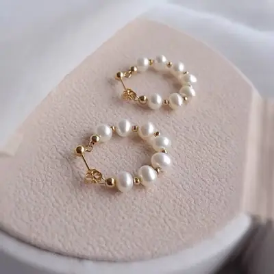 Natural Freshwater Pearl Earrings for Women