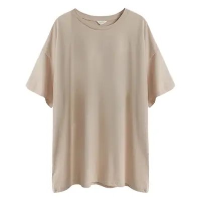 2025 Summer Loose T-Shirt Brown Brushed Cotton Couple