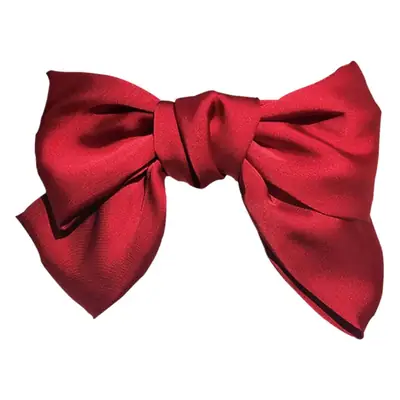 White Korean Red Big Bow Hair Clip for Girls