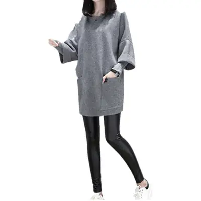 2025 Plus Size Pink Loose Patchwork Coat