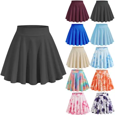 Explosions Skirt Green Plaid Mini Stretch Waist Casual
