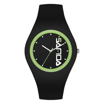 Sanda Waterproof Black Quartz Watch with Red Dial