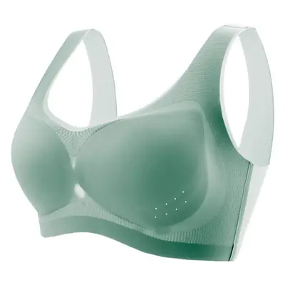 Ultra-Thin Ice Silk beautiful back large size seamless underwear without steel ring gathered bra sports vest women's breast