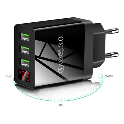 3.1A USB Charger with Fixed Display for Travel & Home Use