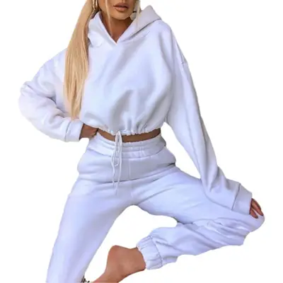 Women's Long Sleeve Hoodie Set Mint Green Two Piece