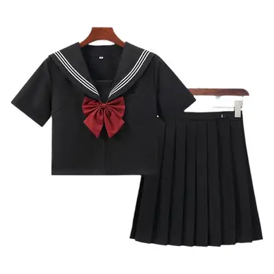 Black Pleated Sailor Skirt for Girls School