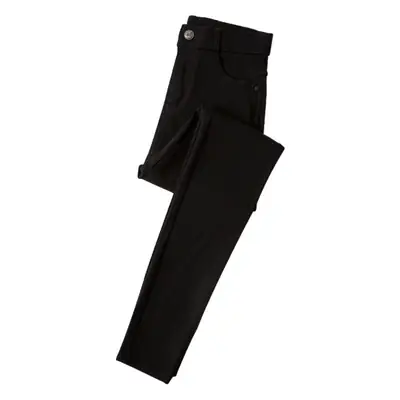 Women Velvet Leggings Black Large High Waist Elastic