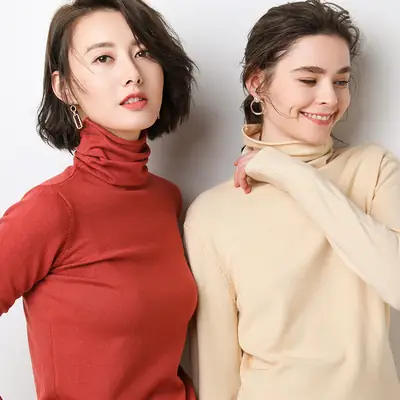 Women's 2024 High-Neck Knitted Sweater Top