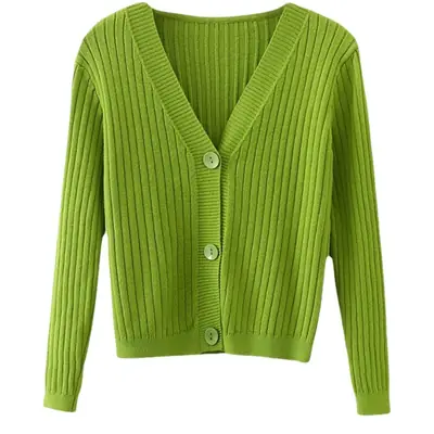 Korean-style V-neck Knitted Cardigan Autumn Wear