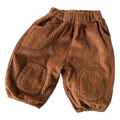 Korean Corduroy Kids Pants Autumn Winter New Girls Loose Wide Leg South Korea