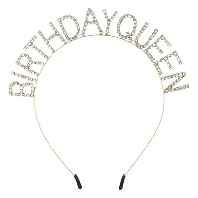 Crystal Birthday Queen Headband Pink Sparkly Hairband