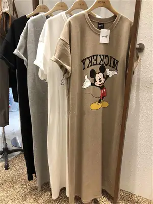 Korean Dongdaemun Short Sleeve T-Shirt Women Cartoon Black 2026