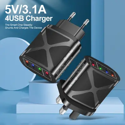 4 USB Fast Charge 15W Multi USB Mobile Charger