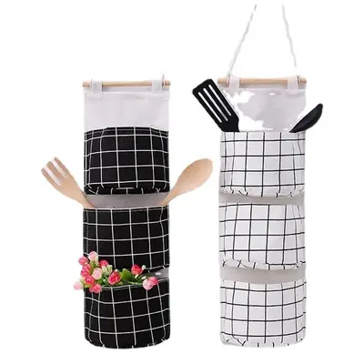 Three-Pocket Hanging Storage Bag for Home & Dorm