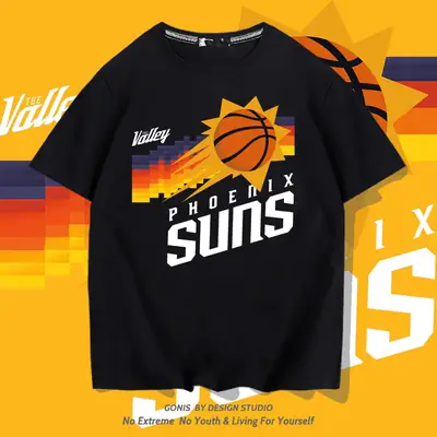 Sun Team Black T-Shirt Summer Youth Sports Basketball