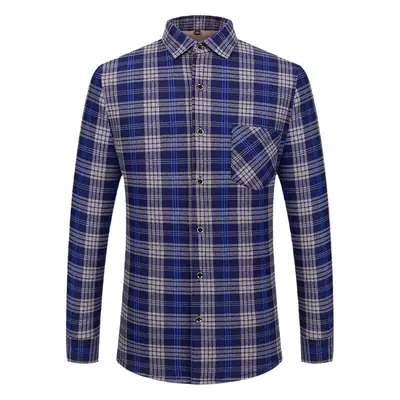 2023 Navy Blue Fleece Shirt for Men Large Size