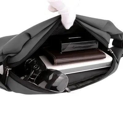 Men Crossbody Bag Black Casual Sports Bag