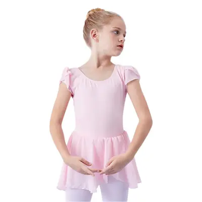 Pink Round Neck Ballet Dance Top for Girls