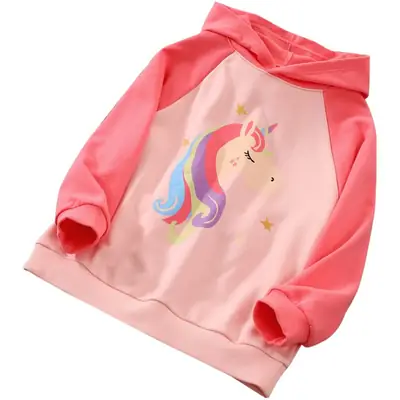 Girls' Cartoon Sweater Pink Korean Style