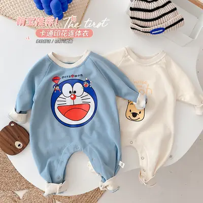 Baby Cartoon Jumpsuit 0-2Yr Cotton Cute Crawling Suit