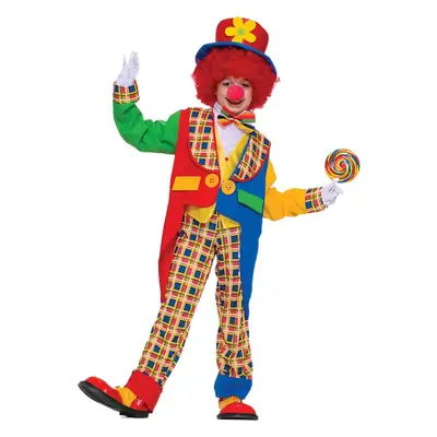 New Halloween Clown Costume for Kids Plaid Circus Outfit