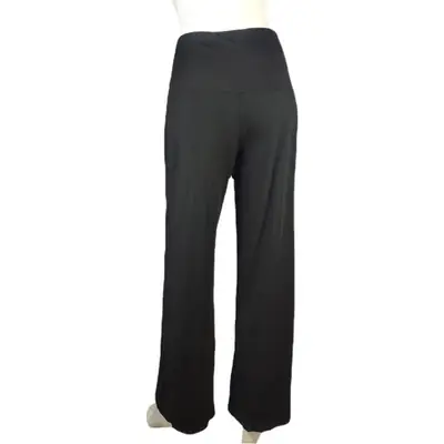 Wide Leg Pants Black Slimming Casual Flared
