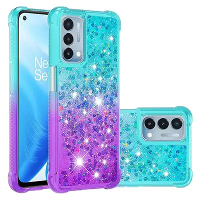 Pink Glitter 4-Corner Anti-Fall Phone Case for Nord N200 5G