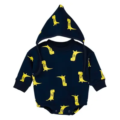 Baby Hoodie Set Dinosaur Print Long Sleeve